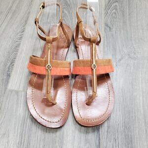 Tory Burch Sandal Shoes Womens Size 8M Strappy Leather Suede Gladiator